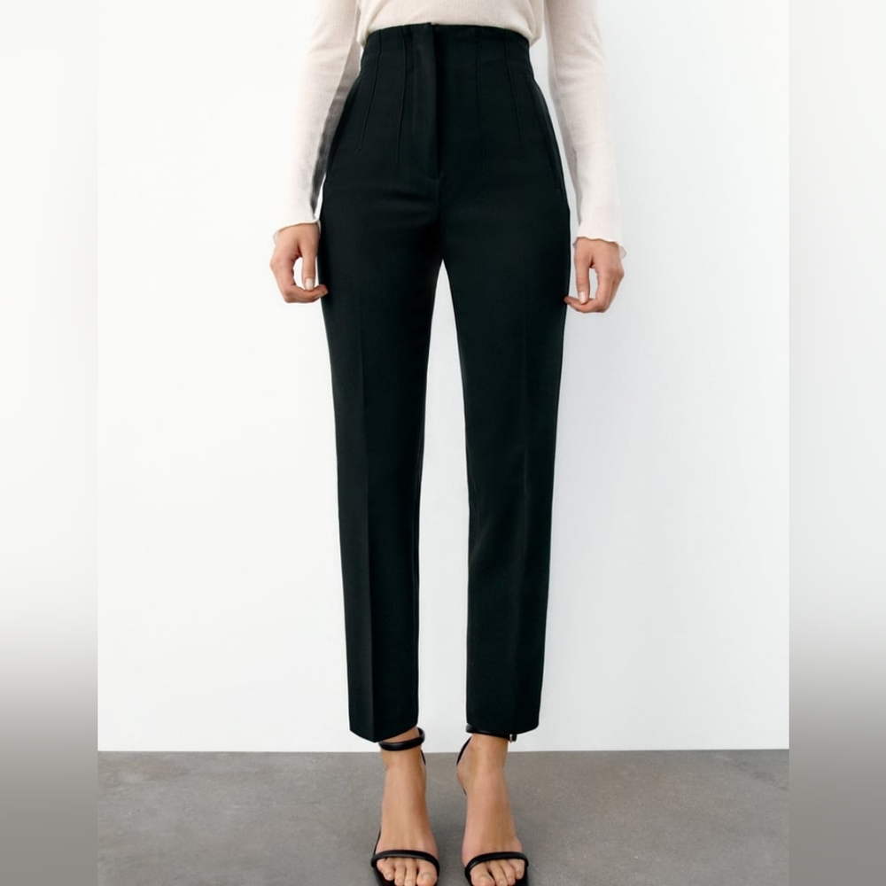 Zara High Waisted Pants Black S